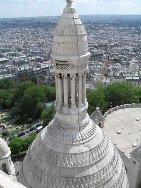 A View of Paris from the top of the Sacre Coeur today.