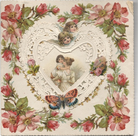 Accept my Love Antique Valentine's Day card